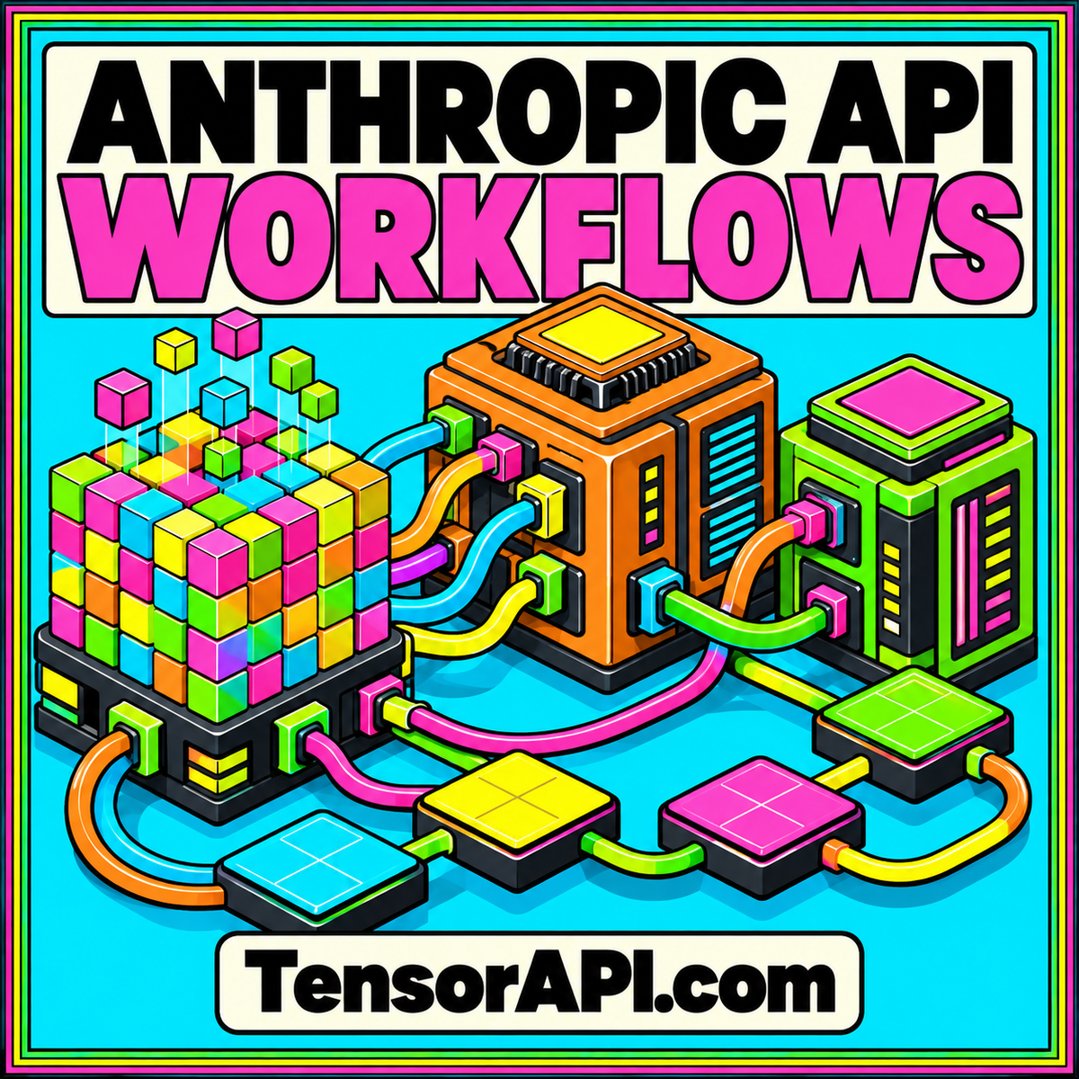 Bright connected tensor processing modules with the headline Anthropic API Workflows.